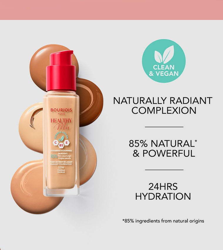 Healthy Mix Clean Foundation - 55.5C - Honey, 30ml 