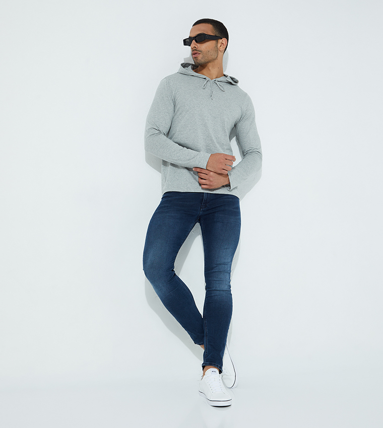 Solid Long Sleeves Hoodie