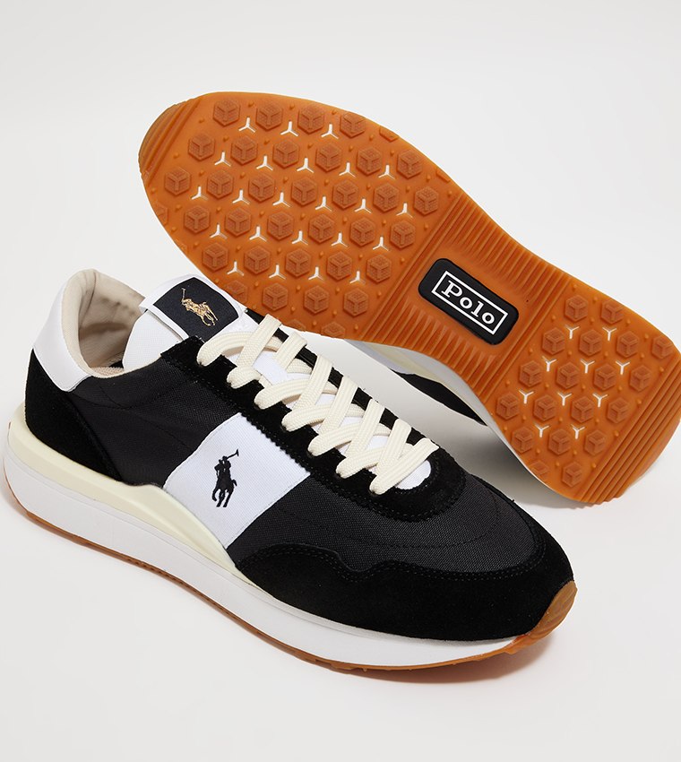 Buy Ralph Lauren Color Block Lace Up Sneakers In Black | 6thStreet Kuwait