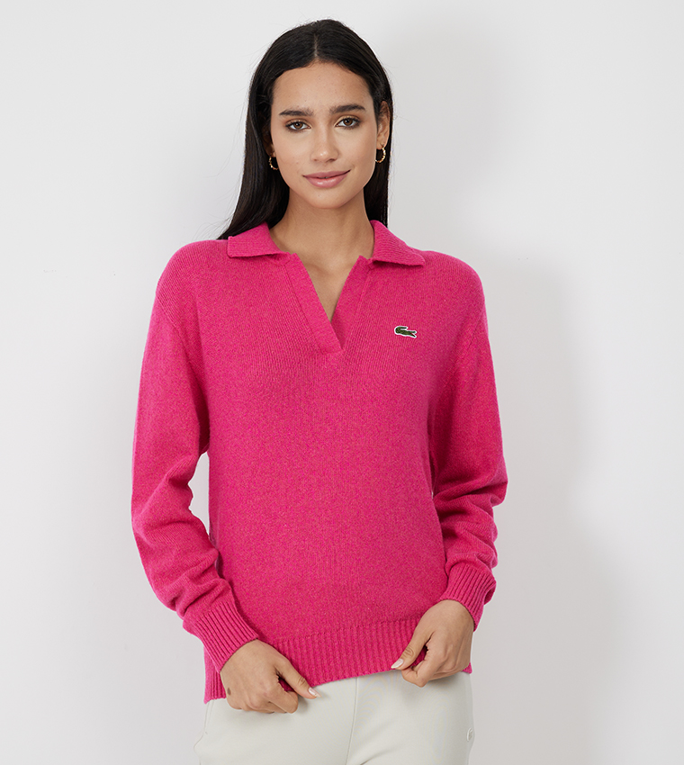 Pink lacoste clearance jumper