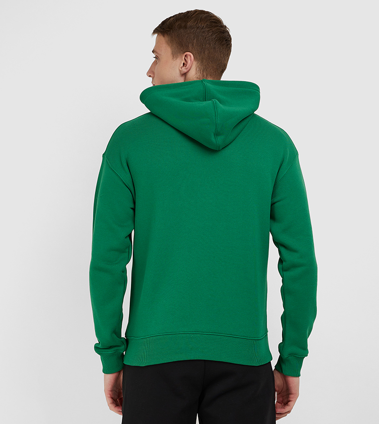 Buy Lacoste Logo Detail Long Sleeves Hoodie In Green | 6thStreet Kuwait