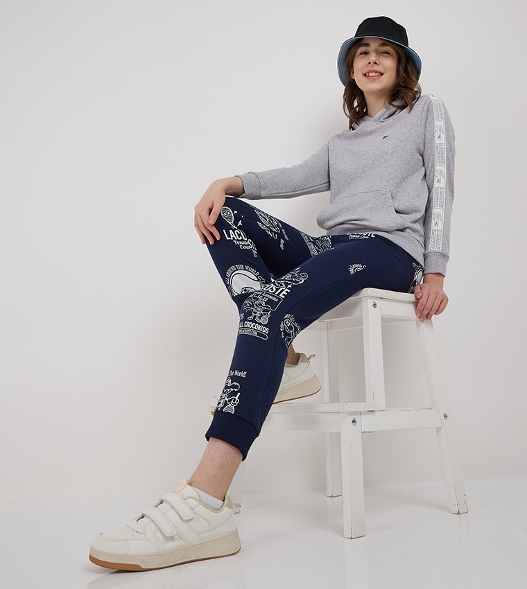 Printed Elastic Waist Joggers