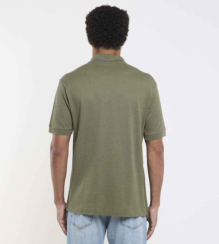 Logo Detail Petit Piqué Cotton Polo T-Shirt