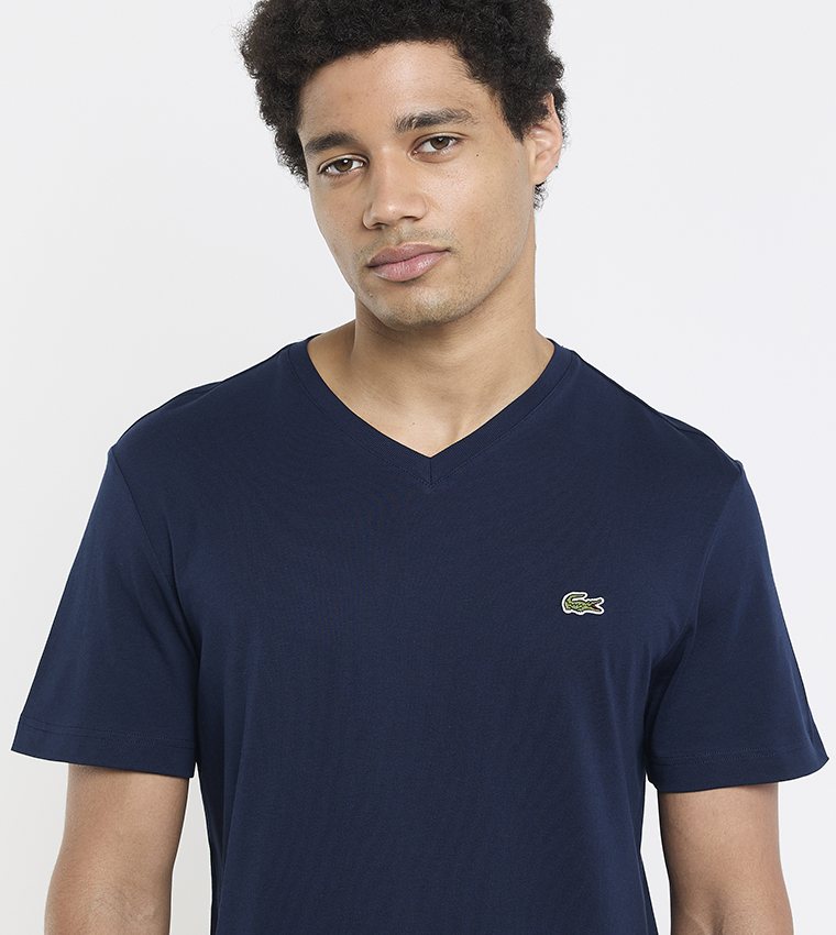 Logo Detail V-Neck T-Shirt
