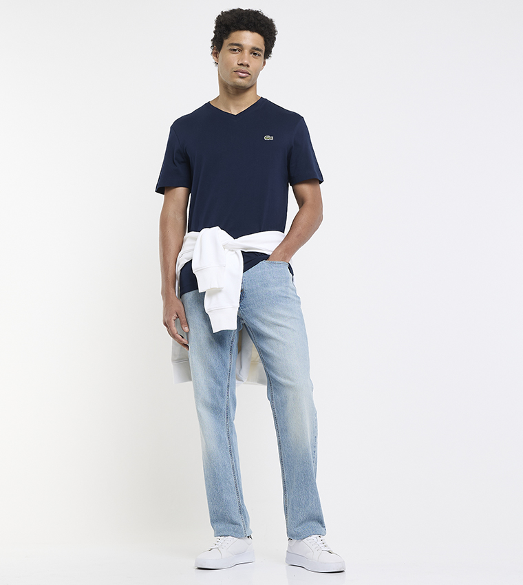 Logo Detail V-Neck T-Shirt