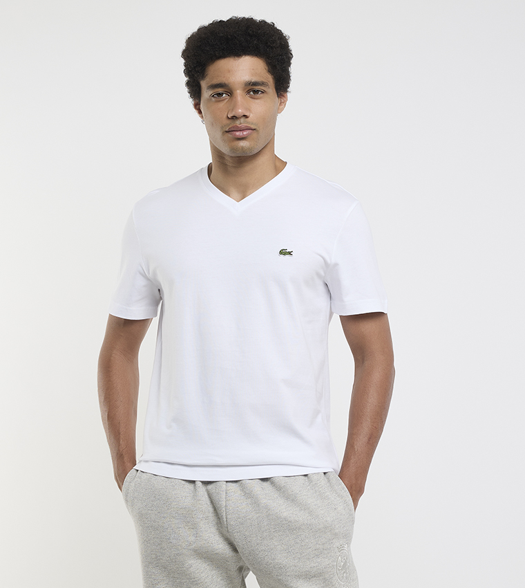 Logo Detail V-Neck T-Shirt