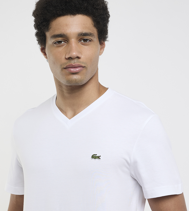 Logo Detail V-Neck T-Shirt
