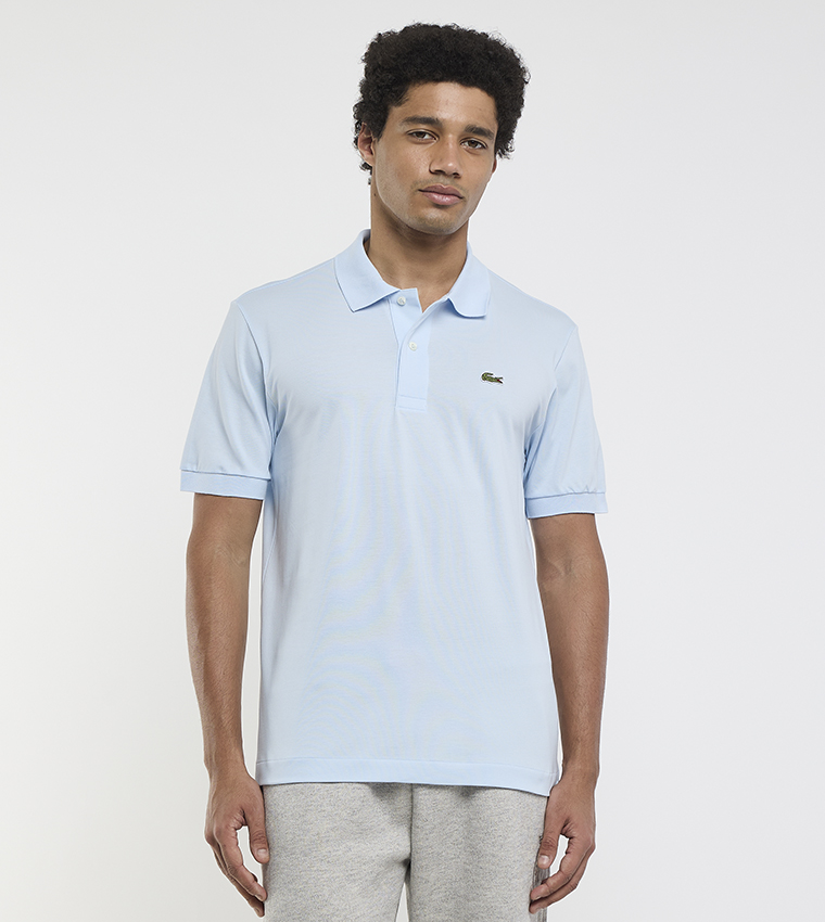 Logo Detail Classic Stretch Piqué Polo T-Shirt