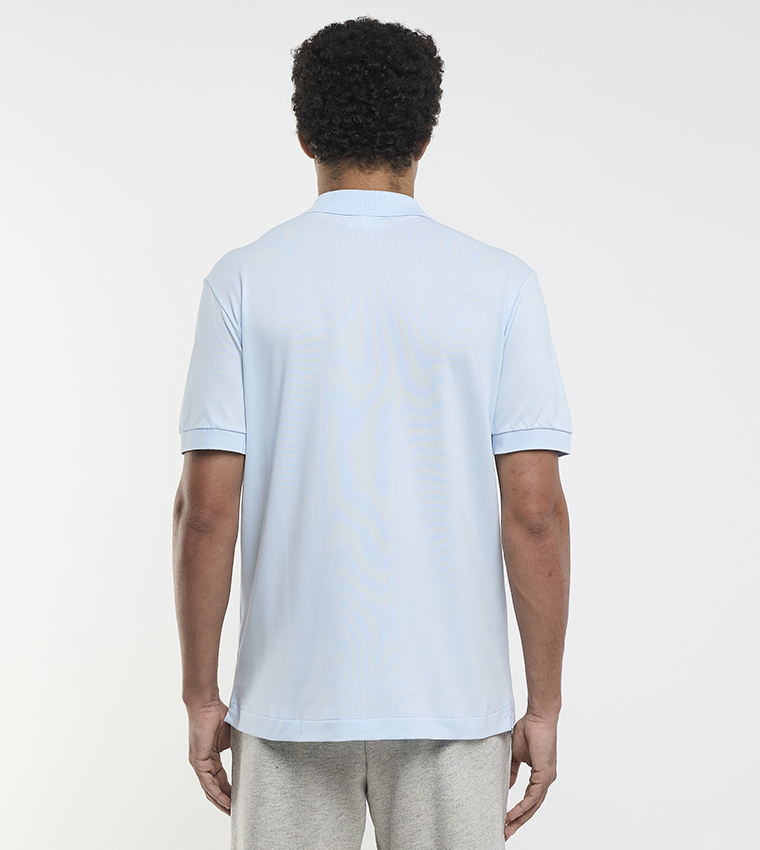 Logo Detail Classic Stretch Piqué Polo T-Shirt