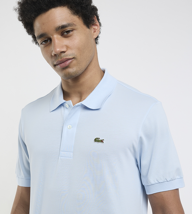 Logo Detail Classic Stretch Piqué Polo T-Shirt