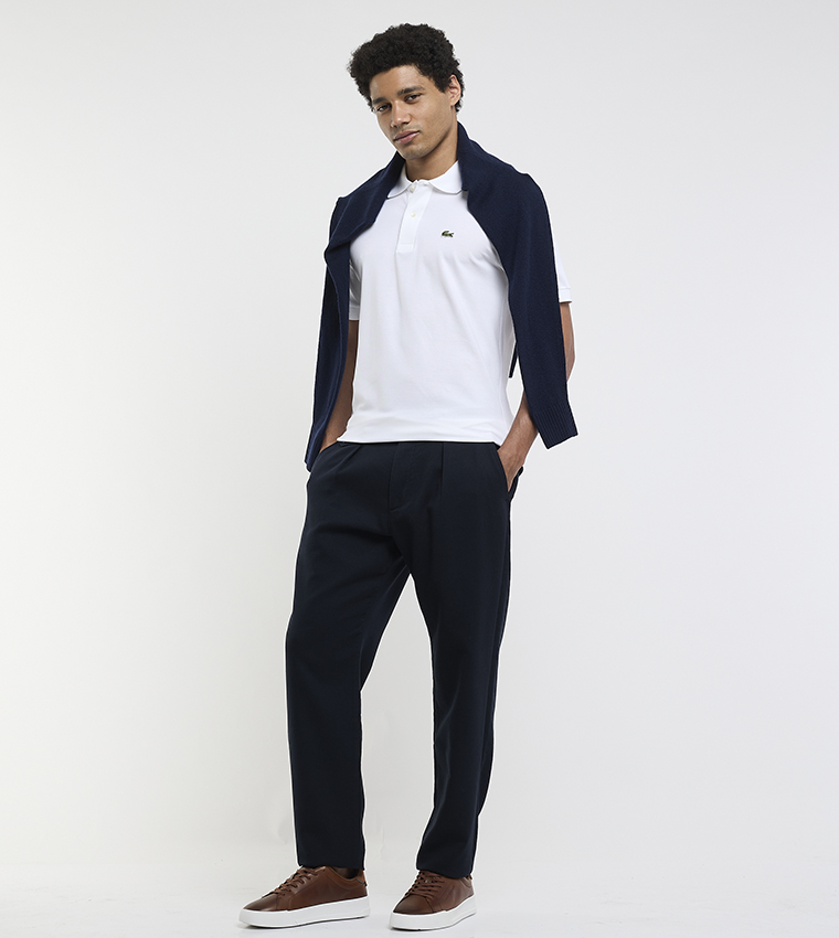 Logo Detail Classic Stretch Piqué Polo T-Shirt