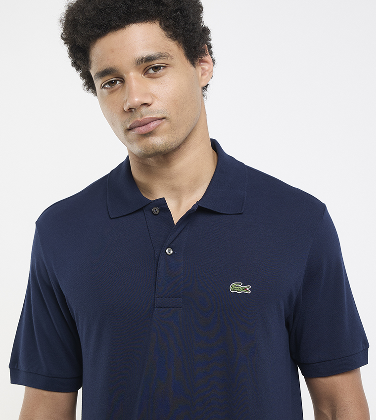 Logo Detail Classic Stretch Piqué Polo T-Shirt