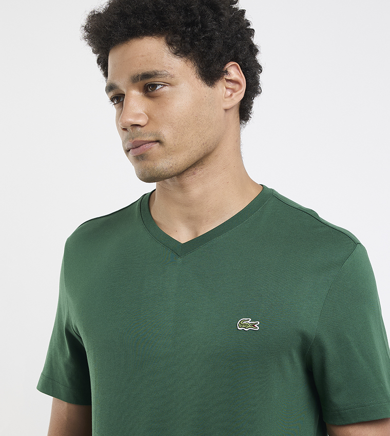 Logo Detail V-Neck T-Shirt