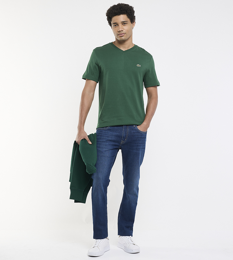 Logo Detail V-Neck T-Shirt