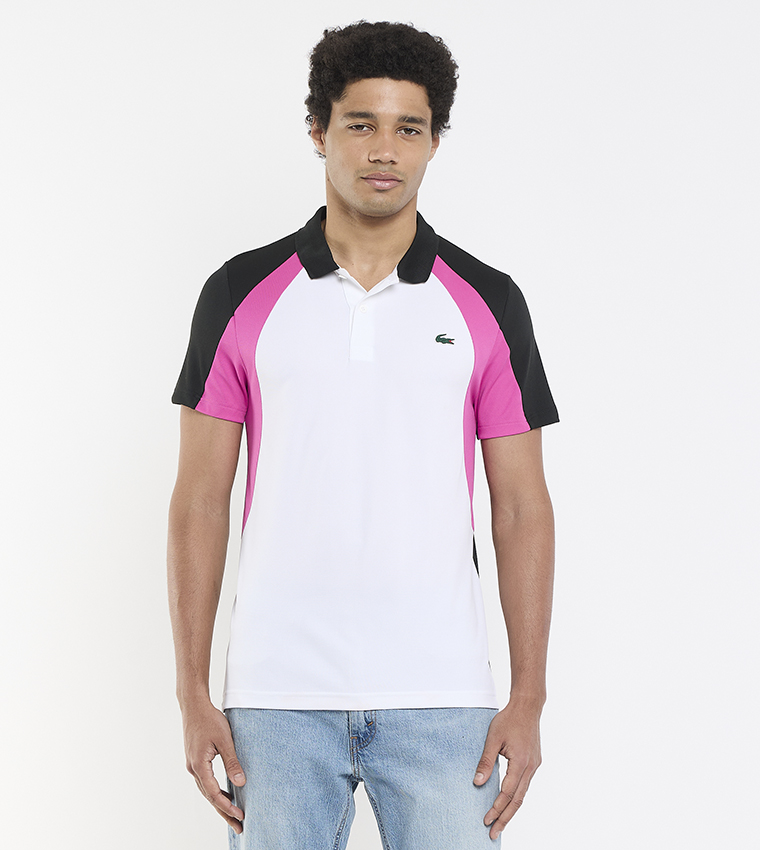 Color Block Short Sleeves Polo T-Shirt