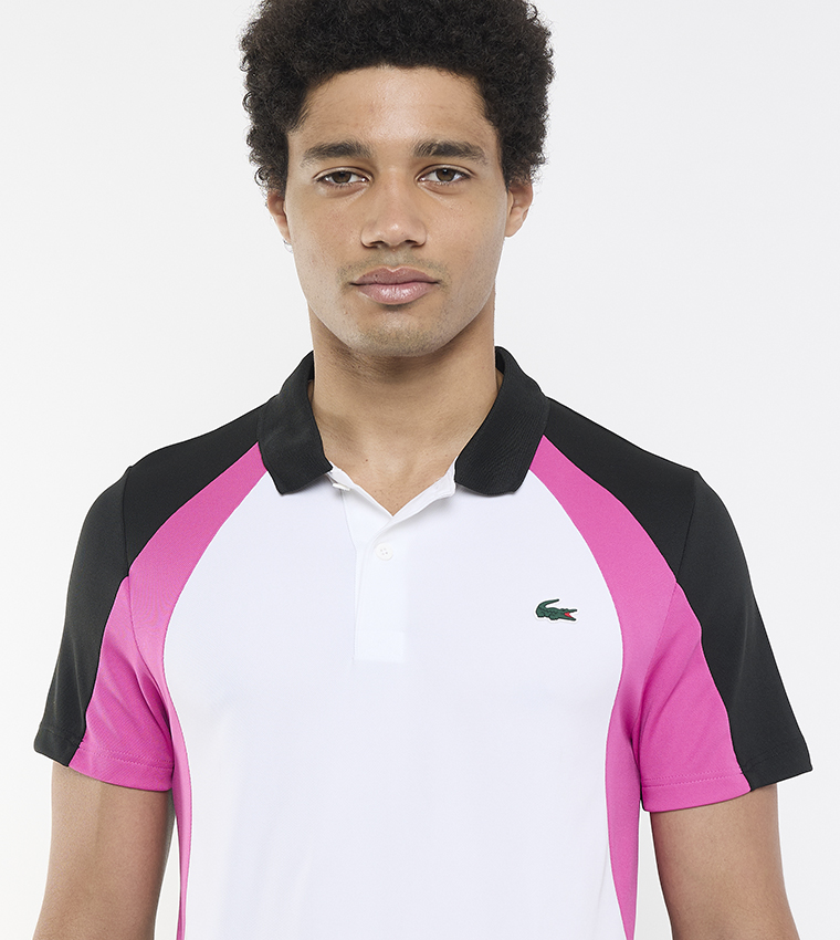 Color Block Short Sleeves Polo T-Shirt