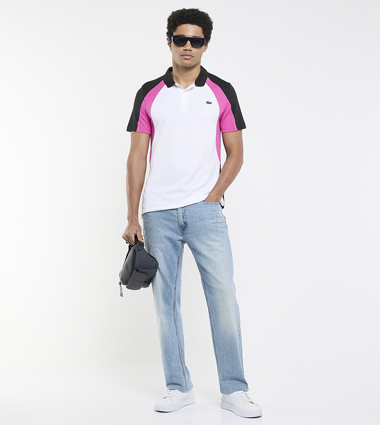 Color Block Short Sleeves Polo T-Shirt