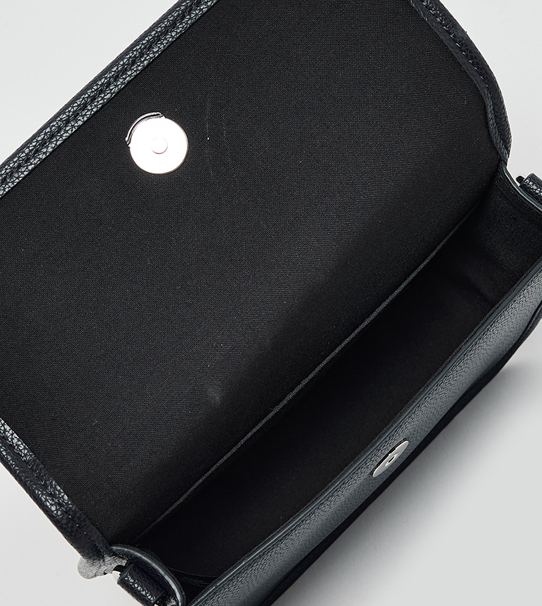 Textured Flap Shoulder Bag