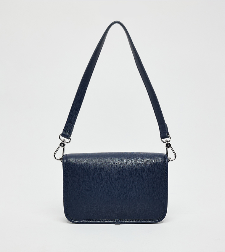 Textured Flap Shoulder Bag