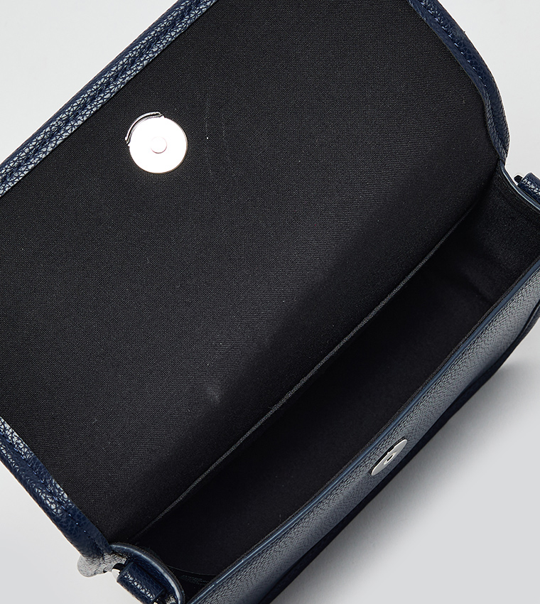 Textured Flap Shoulder Bag