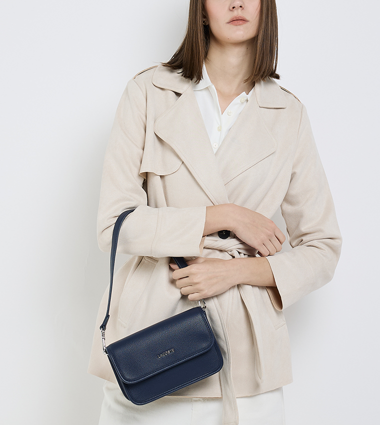 Textured Flap Shoulder Bag