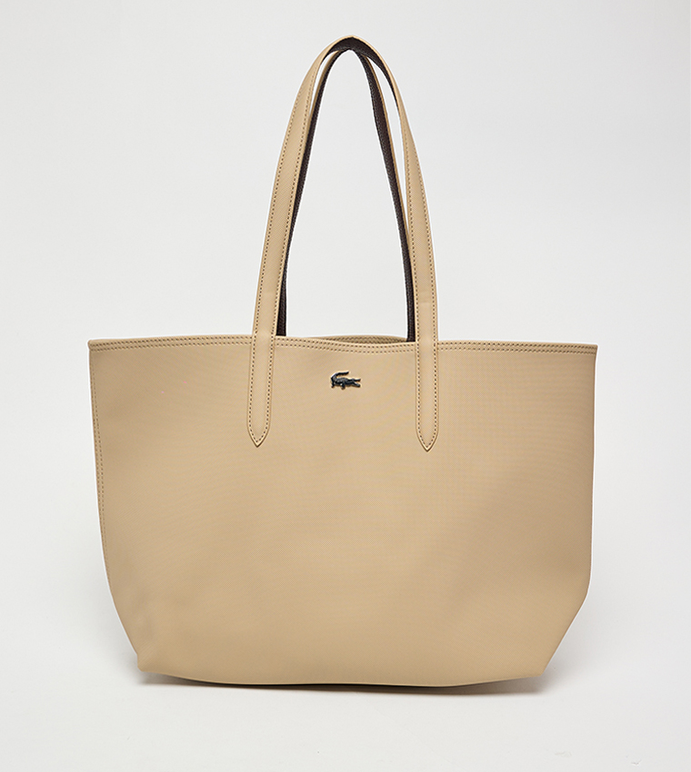 Textured Reversable Tote Bag with Pouch