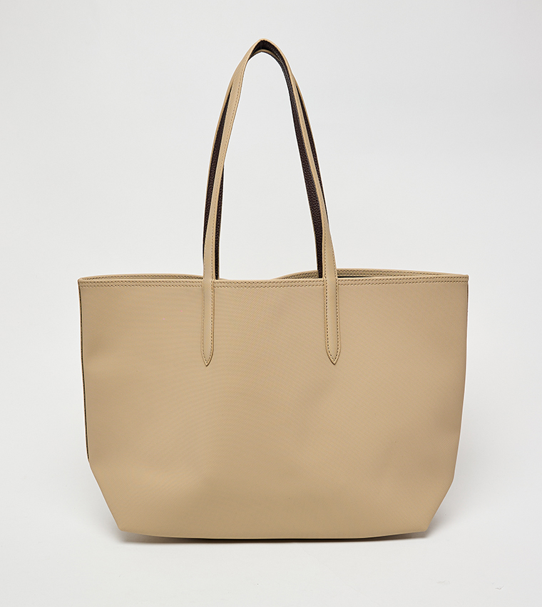 Textured Reversable Tote Bag with Pouch