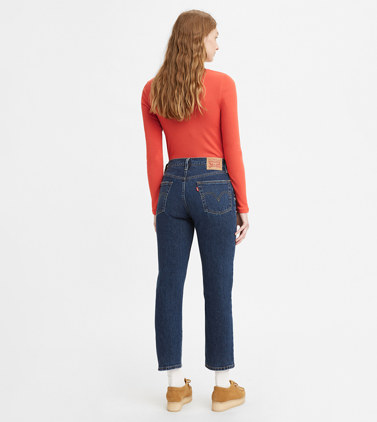 501 High Rise Straight Fit Cropped Jeans