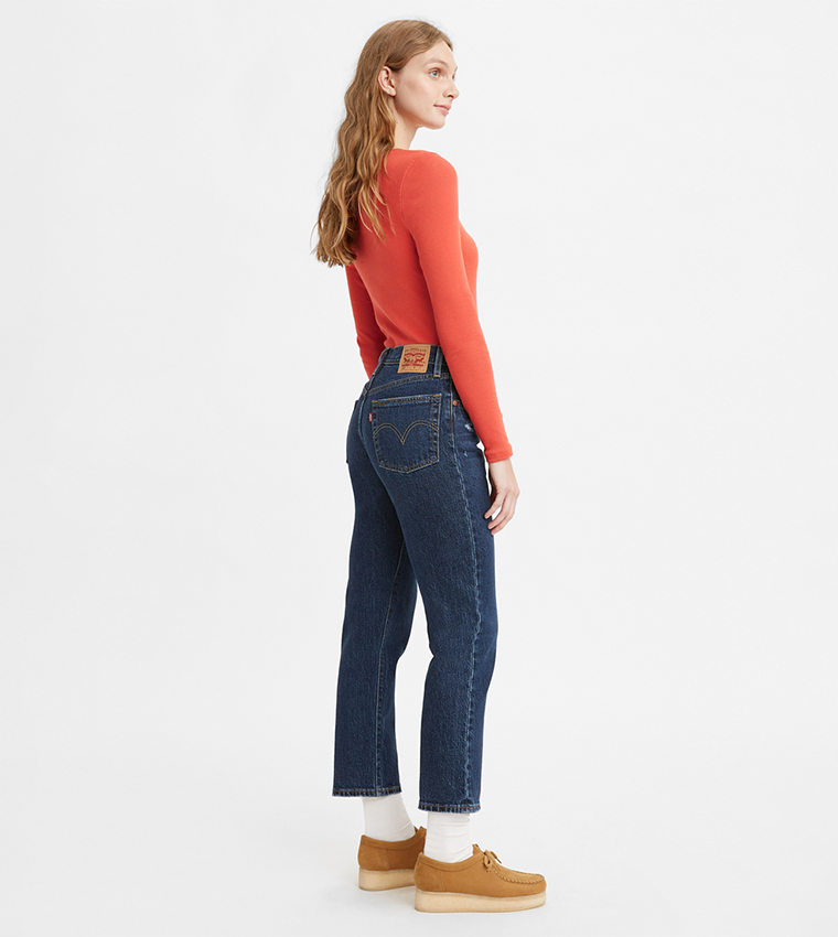 501 High Rise Straight Fit Cropped Jeans