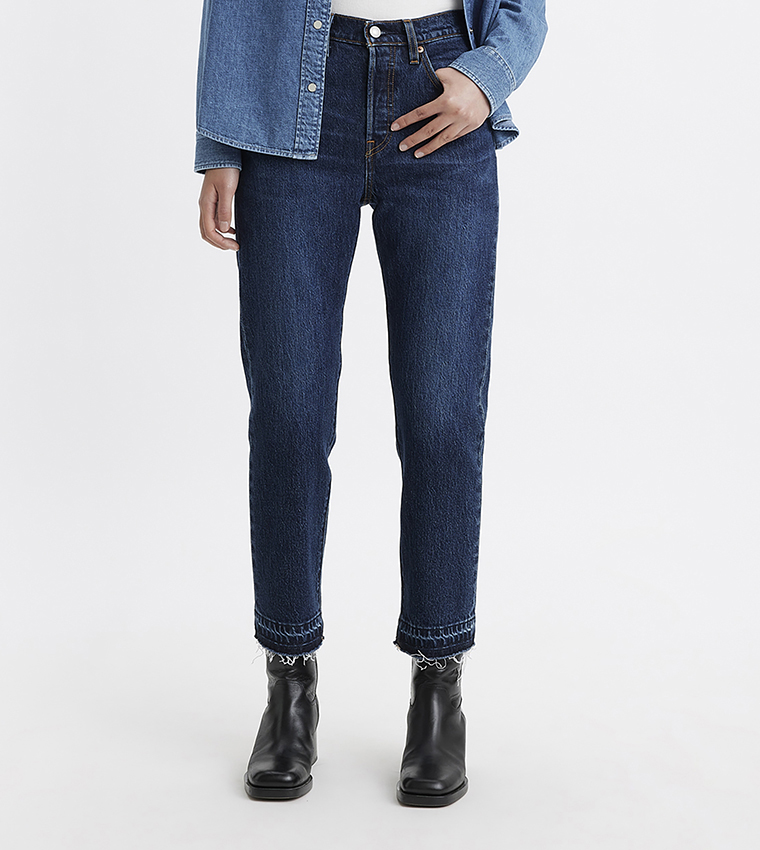 Buy Levi s 501 Original Cropped Straight Fit Jeans In Indigo 6thStreet Bahrain