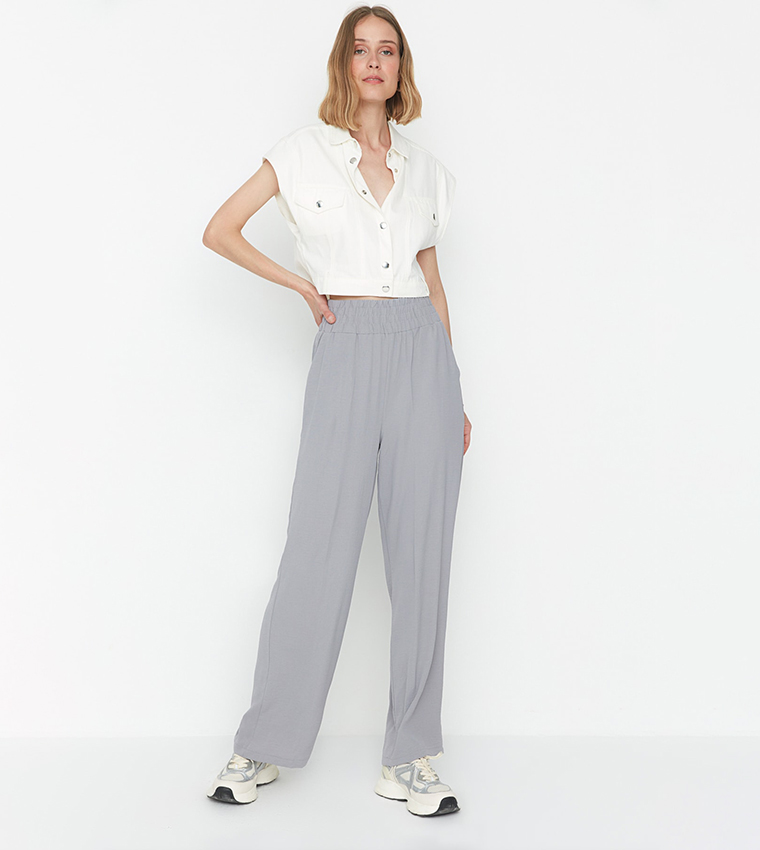 Pleated Wide Leg Pants