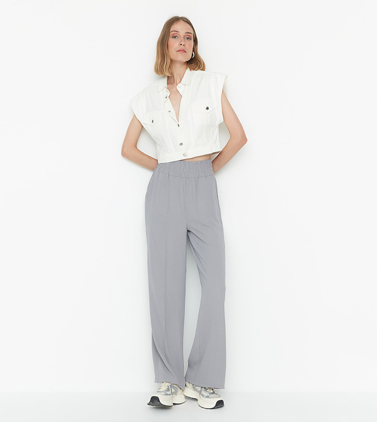 Pleated Wide Leg Pants