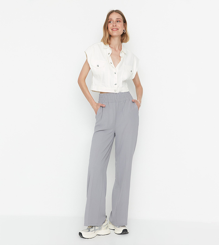 Pleated Wide Leg Pants