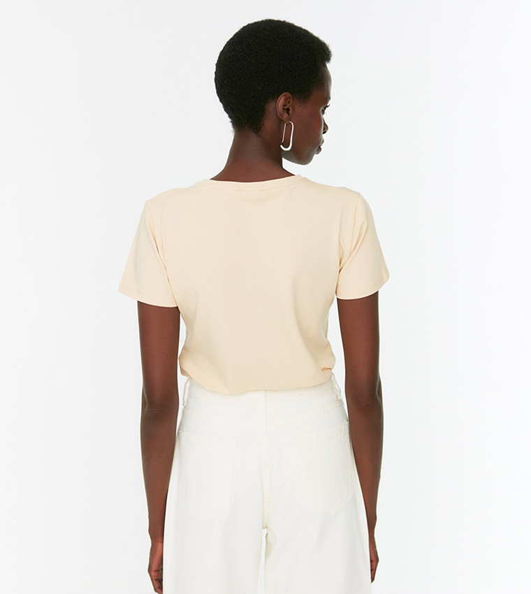 Buy Trendyol Knitted Ramp Body Suit In Brown | 6thstreet Qatar