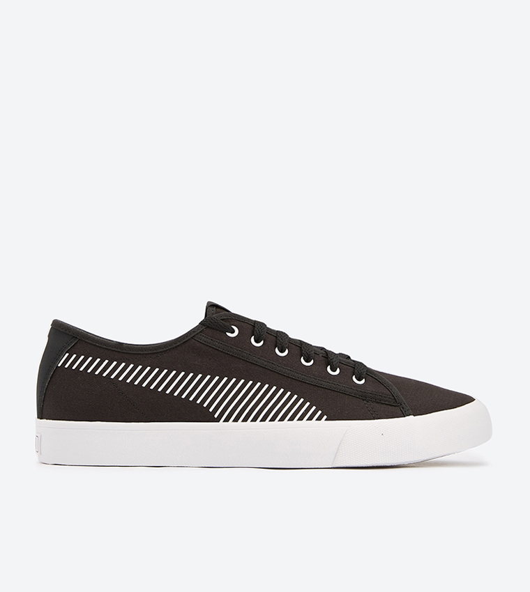 Buy Puma Bari Striped Lace Up Closure Sneakers Black In Black 6thStreet Qatar