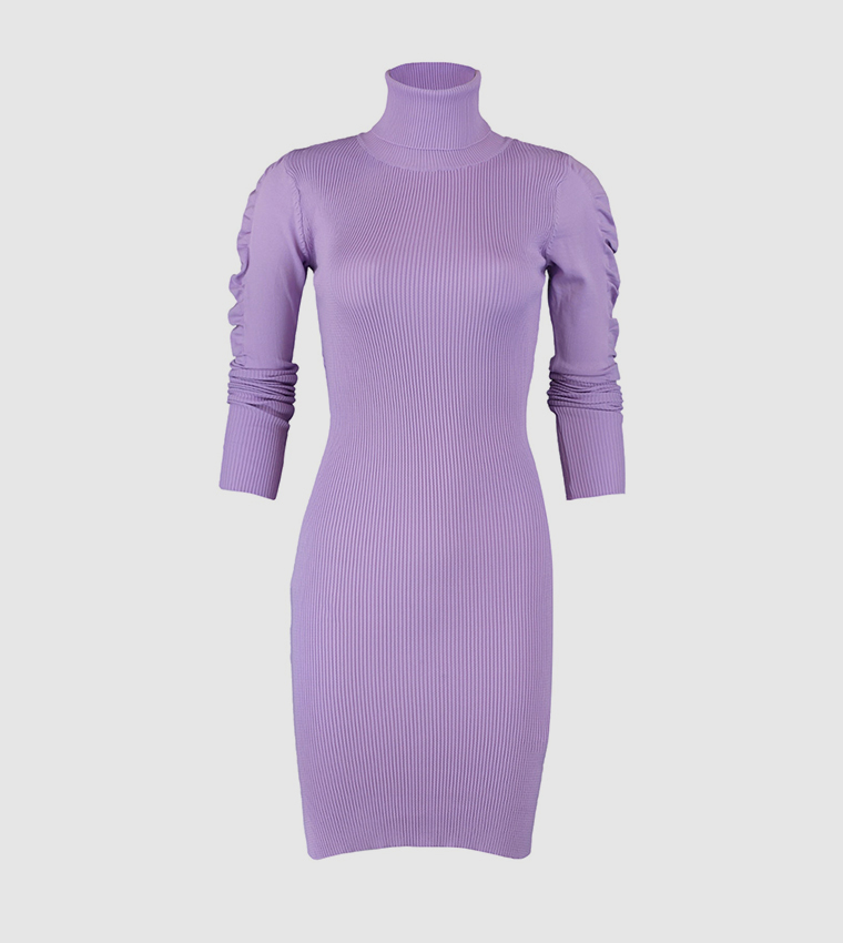 Buy Trendyol Turtleneck Mini Sweater Dress In Lilac 6thStreet