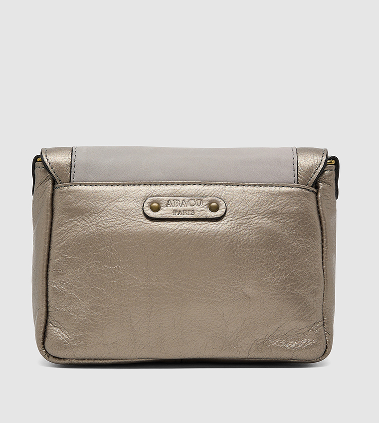 GABY Textured Twist Lock Crossbody Bag