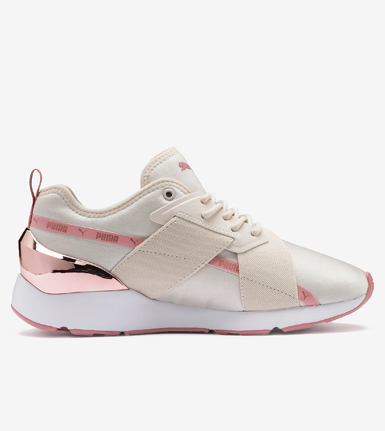 Buy Puma Solid Lace Up Sneakers Black In Pink 6thStreet Qatar