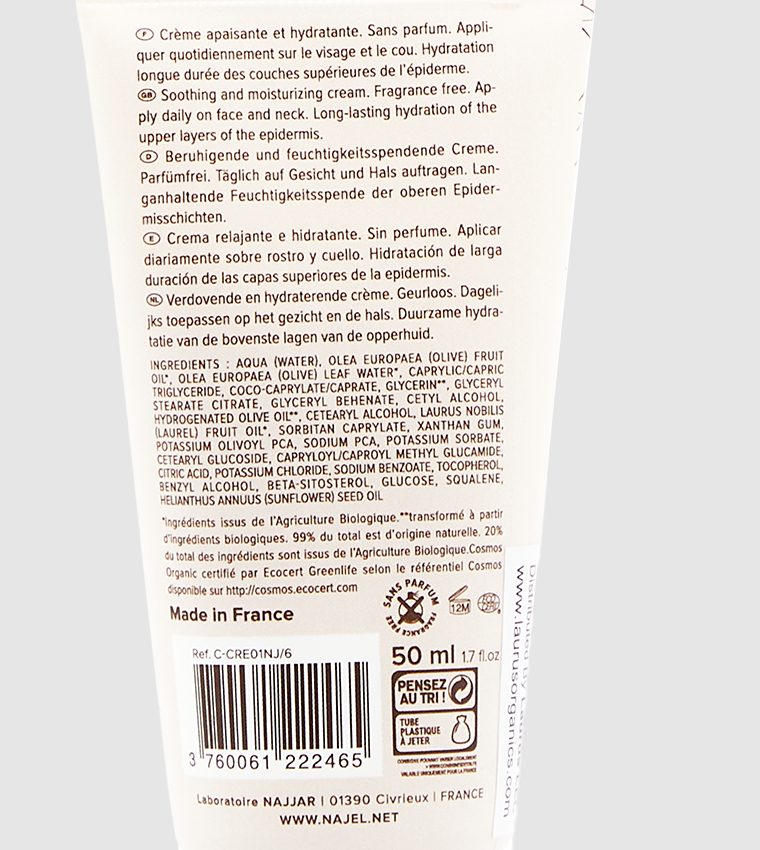 Organic Skincare - Moisturizing Face Cream