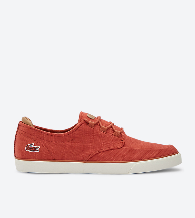 Buy Lacoste Esparre Deck Lace Up Closure Sneakers Red In Red 6thStreet Oman