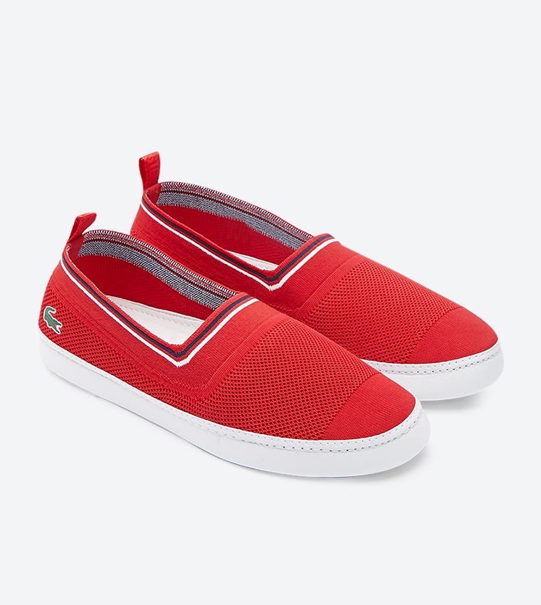 Buy Lacoste L.Ydro Round Toe Stitch Details Slip Ons Red In Red 6thStreet Bahrain