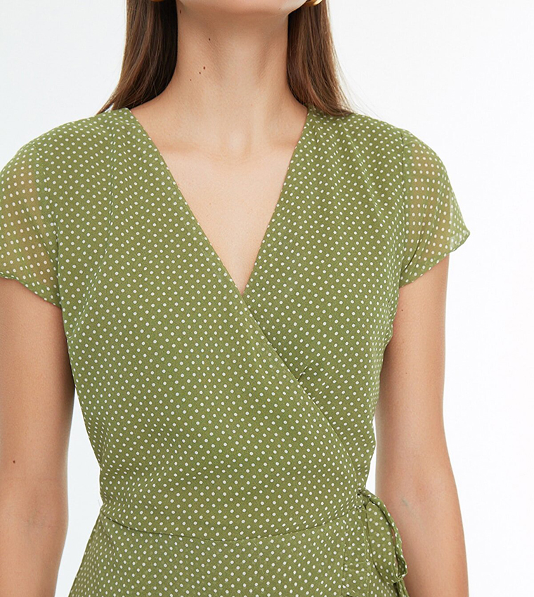 Casual Mini Wrap Dress