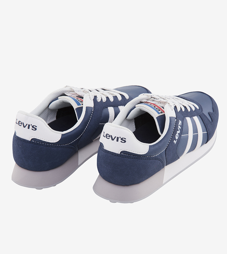 Buy Levi s Solid Lace Up Sneakers Navy Blue In NAVY BLUE 6thStreet Kuwait