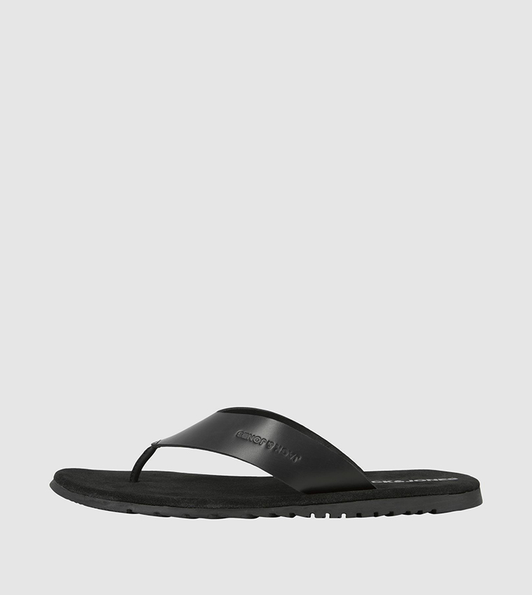 Buy Jack & Jones Solid Basic Flip Flops In Grey | 6thStreet UAE