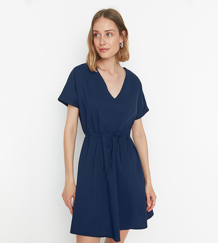 Buy Trendyol Casual A Line Mini Dress In NAVY BLUE