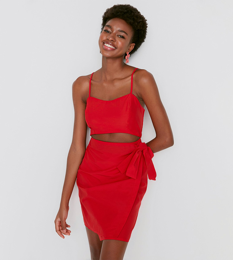 Red casual best sale dress forever 21