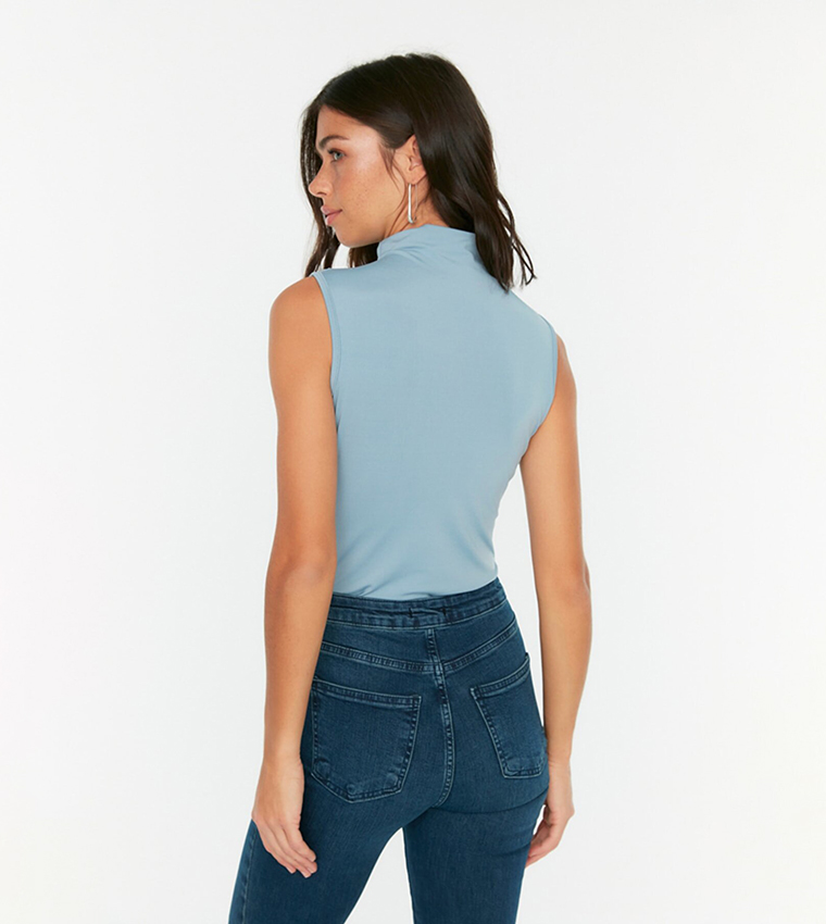 Buy Trendyol Knitted Ramp Body Suit In Grey | 6thStreet UAE