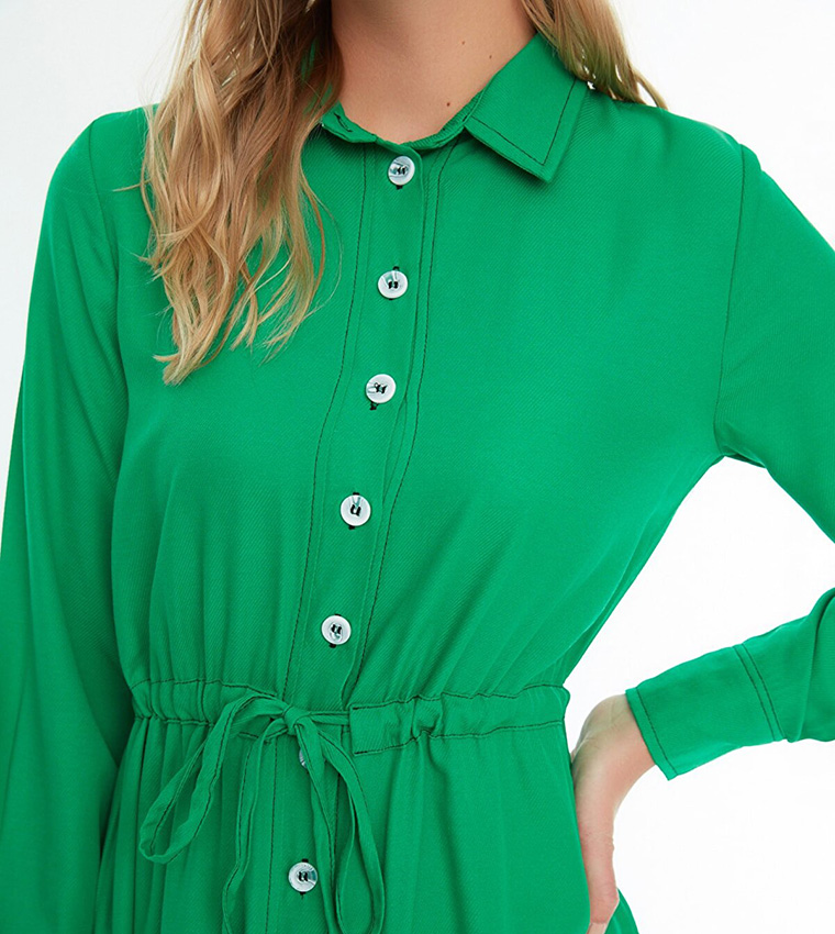 فستان قميص كاجوال ماكسي 