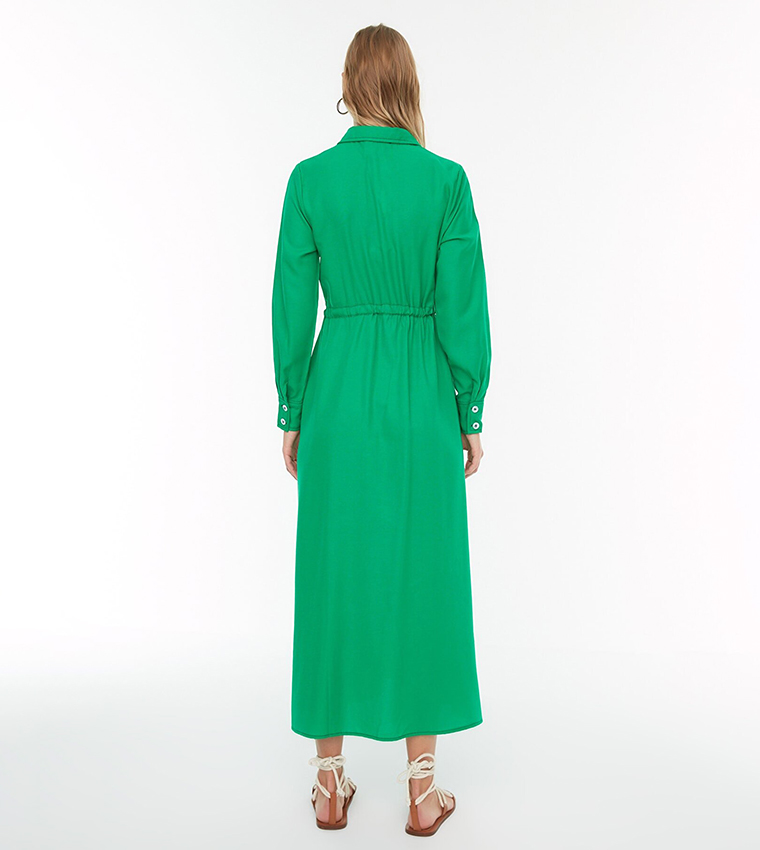 فستان قميص كاجوال ماكسي 