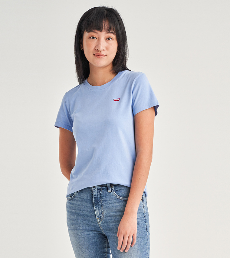 Buy Levi s Logo Printed Regular Fit T Shirt In Blue 6thStreet Qatar